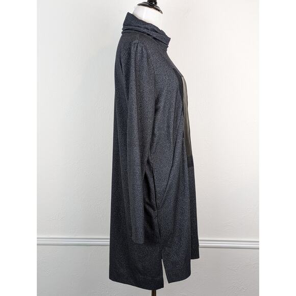 Demoo Parkchoonmoo Sweater Dress Leather Avante Garde Art to Wear Gray - Picture 7 of 15